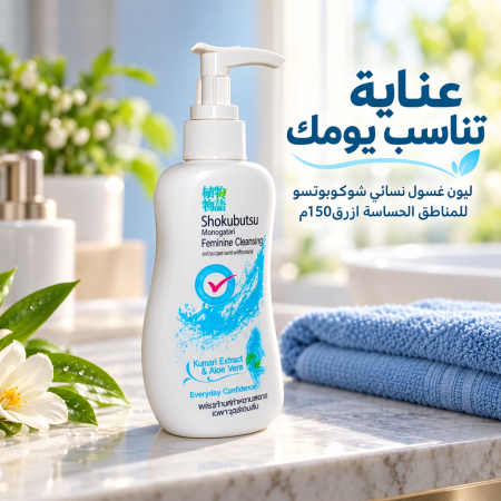 ليون غسول نسائي شوكوبوتسو للمناطق الحساسة ازرق150م